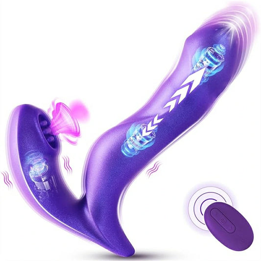 Dual Stimulation Thrusting Wearable Vibrator