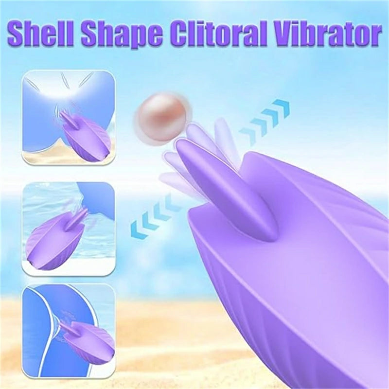 Scalloped Tongue Clitoral Vibrator for Precise Stimulation