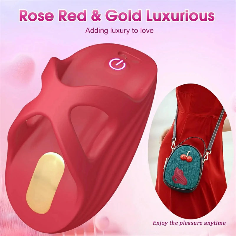 9-Mode Rose-Inspired Nipple and Clitoral Vibrator