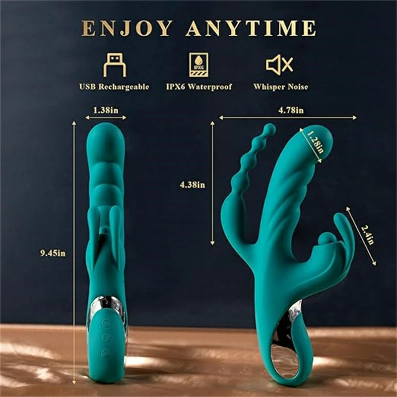 3-in-1 Rabbit G-Spot Thrusting Vibrator