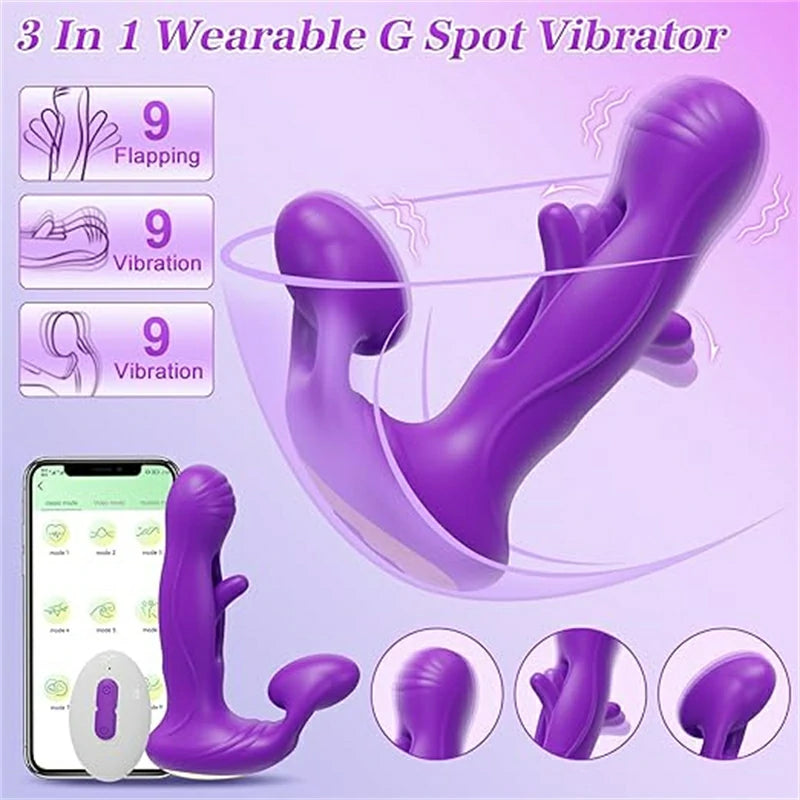 Dual Head Tapping Remote Control G-Spot Vibrator