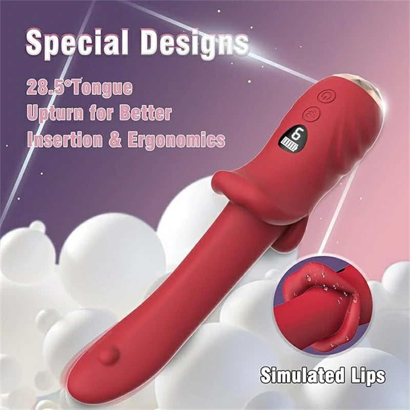  LCD Tongue Vibrator with 9 Vibration Modes