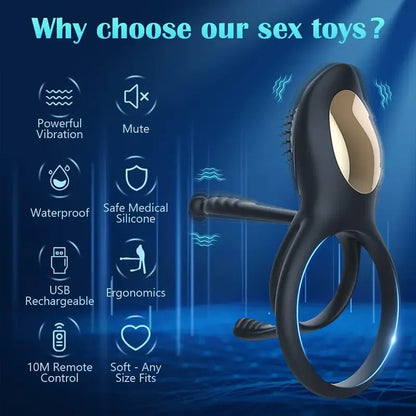 Dual Motor Vibrating Cock Ring