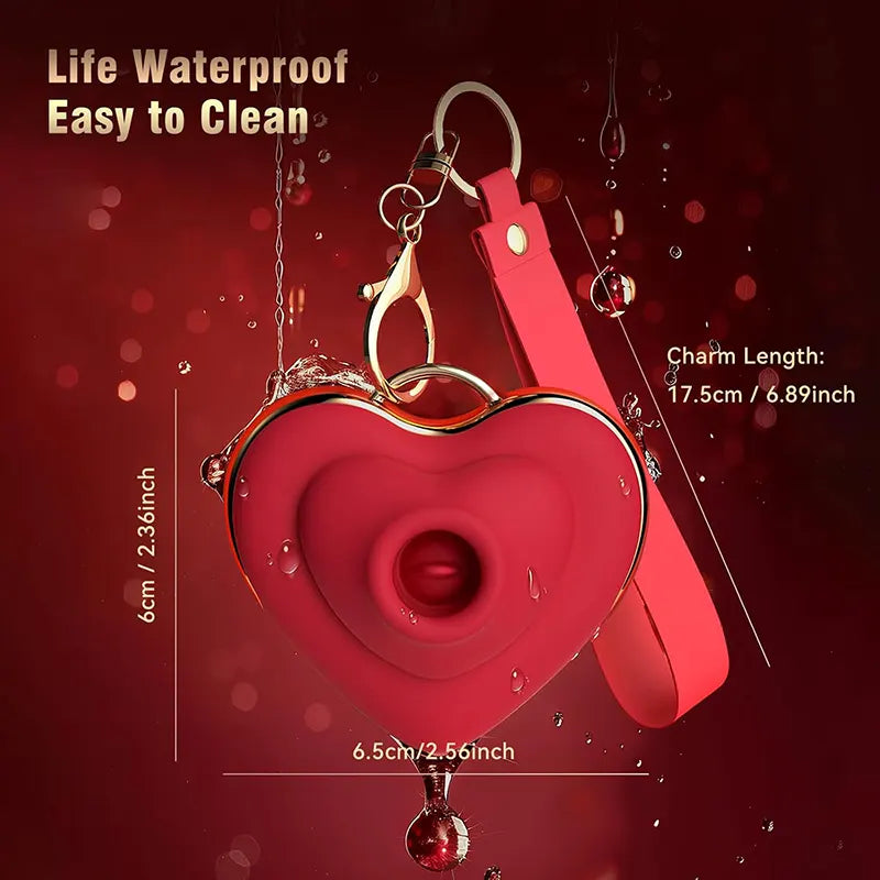 Heart Shaped Suction G-Spot Pleasure Vibrator