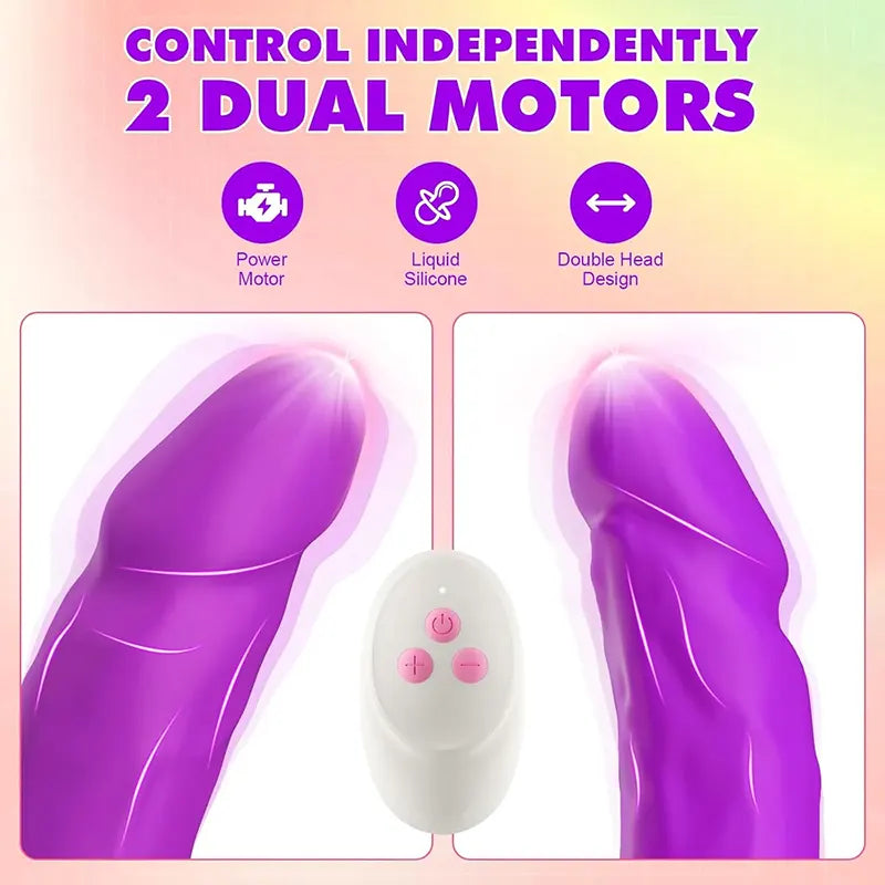 Dual Remote Control Dual Head Vibrating Dildo