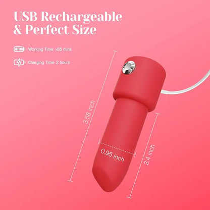 Lipstick Mini Vibrator with App-Controlled Remote