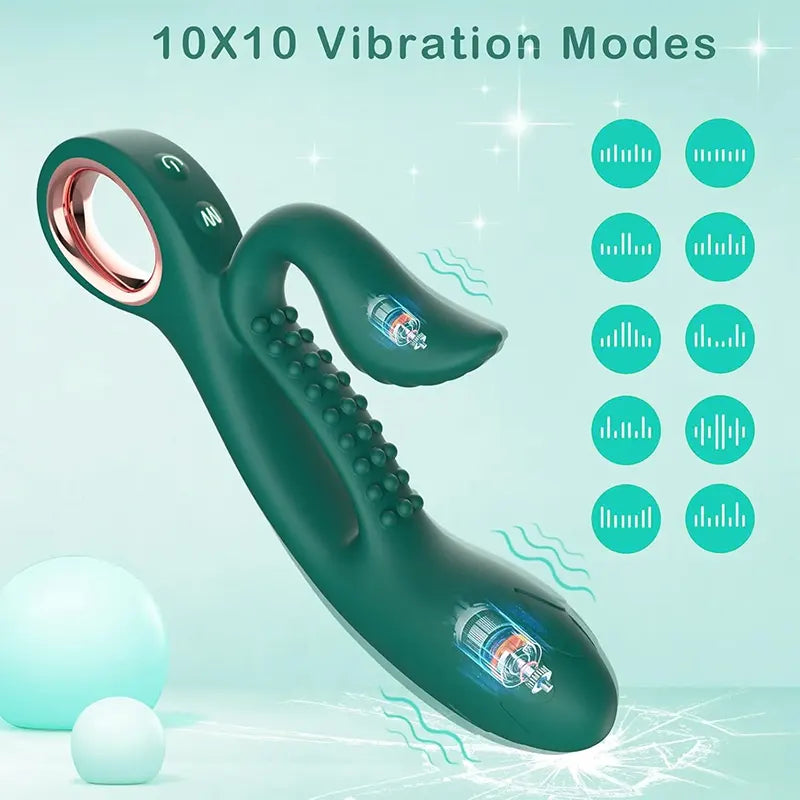 Aqua Pulse Dual-Action Rabbit Vibrator