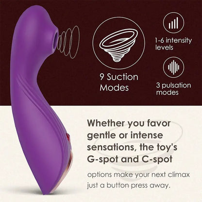 Dual Bliss 9-Mode G-Spot & Clitoral Suction Vibrator